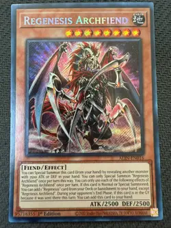 Regenesis Archfiend ALIN-EN016 1st Edition Secret Rare Yu-Gi-Oh! - Image 1