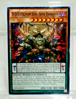 D/D/D Oblivion King Abyss Ragnarok SDPD-EN012 * 1st EDITION * NM/M Yu-Gi-Oh! - Image 1