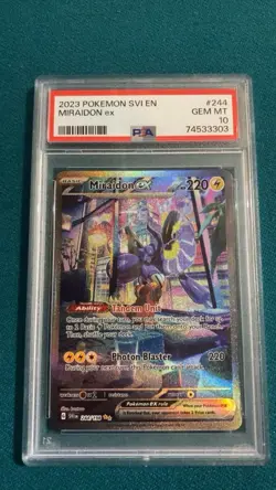 2023 Pokemon SVI Miraidon Illustration Rare Card #244 EX PSA 10 Gem Mint Rare EN - Image 1
