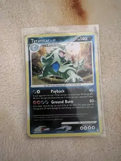 Pokemon TCG Tyranitar Holo Rare Card Mysterious Treasures 17/123 - Image 1
