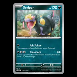 Seviper 128/198 - Scarlet Violet Base Set Pokemon Card - Image 1
