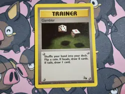 Pokemon Error Card Fossil Gambler (Printer Hickey) - Image 1