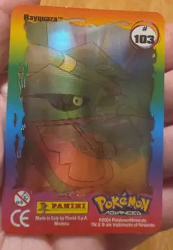 Pokemon Advanced Panini Lenticular Action Card 103 Rayquaza - Image 3