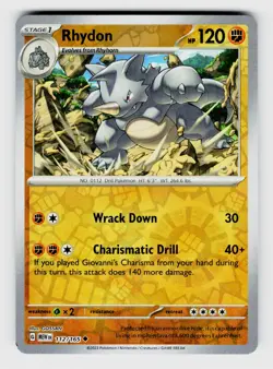 MTG, SV: Scarlet & Violet 151, Rhydon, reverseHolo, No.112/165, Uncommon Fightin - Image 1