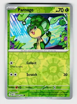 MTG, SV: Black Bolt, Pansage, reverseHolo, No.004/086, Common Grass - Image 1