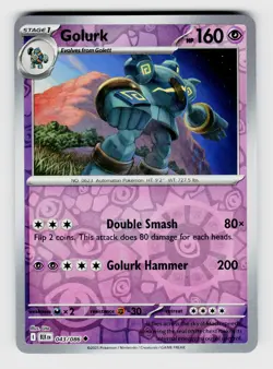 MTG, SV: Black Bolt, Golurk, reverseHolo, No.043/086, Uncommon Psychic - Image 1