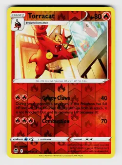 MTG, SWSH12: Silver Tempest, Torracat, reverseHolo, No.031/195, Uncommon Fire - Image 1