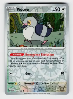 MTG, SV05: Temporal Forces, Pidove, reverseHolo, No.133/162, Common Colorless - Image 1
