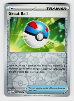 MTG, SV02: Paldea Evolved, Great Ball, reverseHolo, No.183/193, Common Item - Image 1