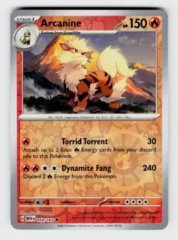 MTG, SV: Scarlet & Violet 151, Arcanine, reverseHolo, No.059/165, Uncommon Fire - Image 1