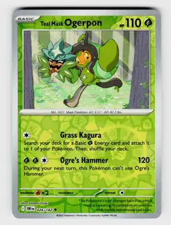 MTG, SV10: Destined Rivals, Teal Mask Ogerpon, reverseHolo, No.026/182, Uncommon - Image 1