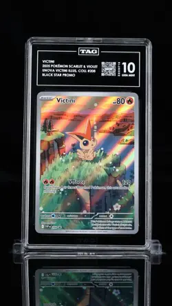 Pokemon Victini #208 BLACK STAR PROMO TAG 10 - Image 1