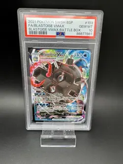 2021 POKEMON SWSH BLACK STAR PROMO #103 FA VMAX BLASTOISE PSA 10 - Image 1