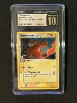 CGC Pristine 10 Charmeleon Delta Species 30/100 Pokemon TCG Crystal Guardians - Image 1