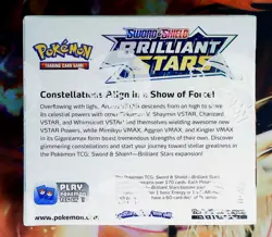 SWSH Brilliant Stars SEALED Booster Box (36 Packs of Pokemon Cards) - Image 2