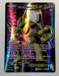 Pokemon Alakazam EX 2016 Fates Collide #117/124 Full Art Ultra Rare Holo - Image 1