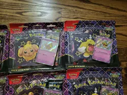 LOT OF 6 Pokemon Paldean Fates Tech Sticker Collection 3 Pack blister NEW SEALED - Image 2