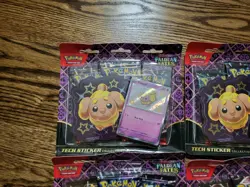 LOT OF 6 Pokemon Paldean Fates Tech Sticker Collection 3 Pack blister NEW SEALED - Image 4