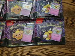 LOT OF 6 Pokemon Paldean Fates Tech Sticker Collection 3 Pack blister NEW SEALED - Image 5