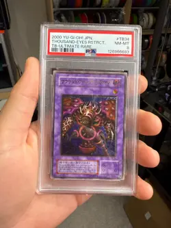 PSA 8 Yugioh TCG Thousand-Eyes Restrict TB-34 Ultimate Rare Japanese - Image 1