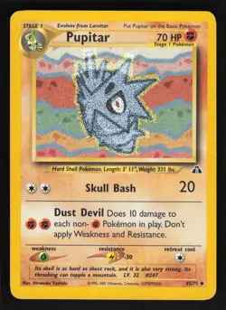 Pokemon Neo Discovery #45/75 Pupitar Card TCCCX C - Image 1