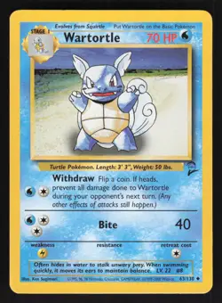 Pokemon Base Set #042/102 Wartortle Card TCCCX - Image 1