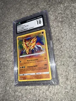 CGC 10 GEM MINT Zamazenta 2020 Vivid Voltage 102/185 Amazing Rare Pokemon Card - Image 1