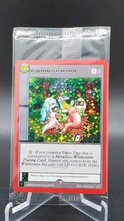 Wilderness Playing Poker MetaZoo WPT Holo Promo Card NM/MINT Sealed 3/3 - Image 1