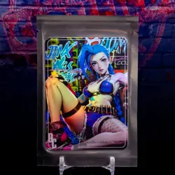 Jinx Goddess Premium Waifu Card League of Legends Holo New Sealed Arcane ACG - Image 5