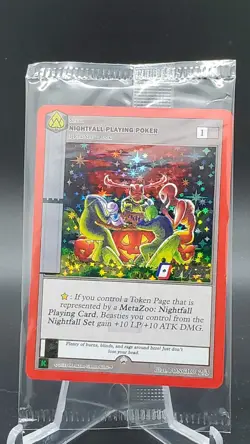 Nightfall Playing Poker MetaZoo WPT Holo Promo Card NM/MINT Sealed 2/3 - Image 1