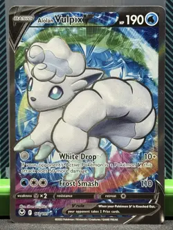 Pokemon Alolan Vulpix v 173/195 Silver Tempest Full Art Card NM Condition - Image 1