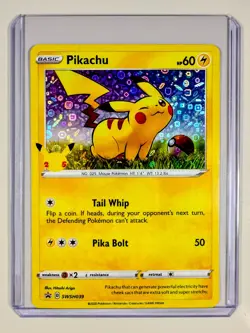 Pikachu - SWSH039 (Sequin Holo) 2020 General Mills 25th Anniversary Pokemon Card - Image 1