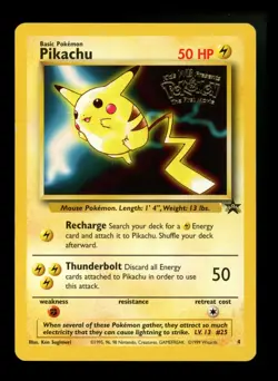 Pikachu 4 1999 WB Movie Black Star Promo Rare WOTC Nintendo Pokemon Card - Image 1