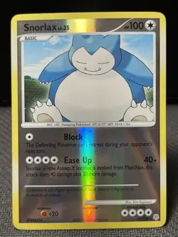 Snorlax 37/130 Rare Diamond and Pearl Reverse Holo Pokemon Card MP - Image 1