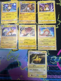 Raichu Pokemon Cards Holo/Reverse 12x LOT SV, SM Promo, GX, Classic Collection!! - Image 3