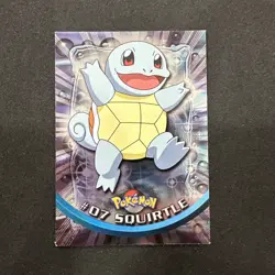 Topps Pokemon Card TV Series 2 Chrome Foil Blue Logo 1st Edition #07 Squirtle NM - Image 1