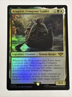 MTG Lord of the Rings Aragorn, Company Leader Foil 0191 NM Rare - Image 1