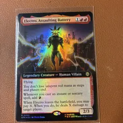 MTG Electro, Assaulting Battery - Extended Art Foil Magic Marvel Spider-Man - Image 1