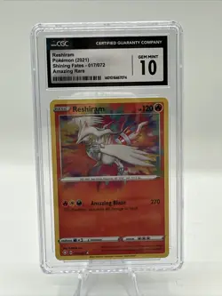 CGC 10 Reshiram #17 Amazing Rare Pokemon (Shining Fates) - Image 1