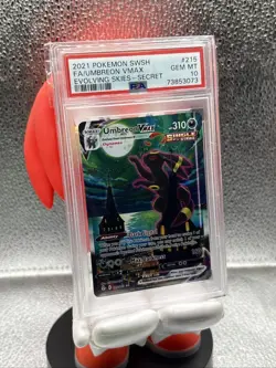 2021 Pokemon SWSH Umbreon VMAX 215/203 Alt Art Evolving Skies PSA 10 Gem Mint - Image 1