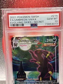 2021 Pokemon SWSH Umbreon VMAX 215/203 Alt Art Evolving Skies PSA 10 Gem Mint - Image 4