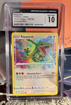 Pokemon TCG Rayquaza Vivid Voltage 138/185 Holo Amazing Rare CGC GEM MINT 10 - Image 1