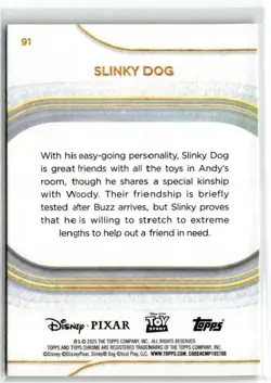 2025 Topps Chrome Disney Toy Story Slinky Dog #91 - Image 2