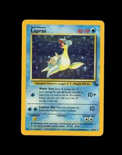 1999 WOTC Pokemon FOSSIL LAPRAS HOLO 10/62! LP - Image 1