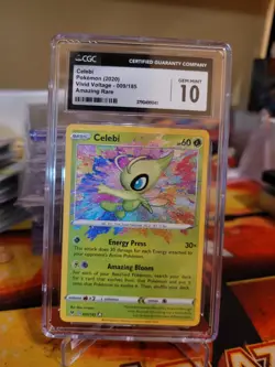 Pokemon TCG CGC GEM MINT 10 Celebi Amazing Rare Vivid Voltage 009/185 - Image 1