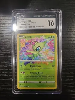 Pokemon Celebi Vivid Voltage 009/185 Amazing Rare Holo CGC 10 - Image 1