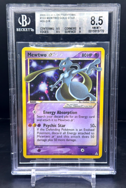 Pokemon - BGS 8.5 - Mewtwo Gold Star 103/110 - Ex Holon Phantoms - SWIRL - Image 2