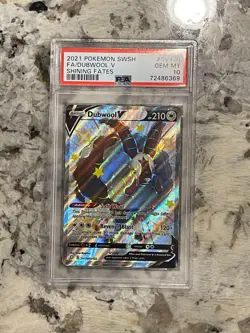Pokemon Shining Fates Dubwool V Full Art #SV120 PSA 10 - Image 1