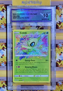 Pokemon Celebi SWSH Vivid Voltage 009/185 Amazing Rare DSG 10 Gem Mint - Image 1