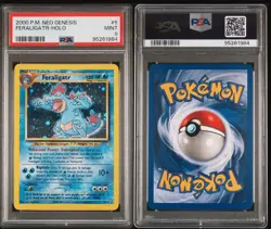 Pokemon TCG Neo Genesis Feraligatr 5/111 Unlimited Holo Rare PSA 9 - Image 3
